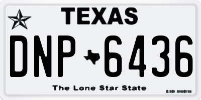 TX license plate DNP6436