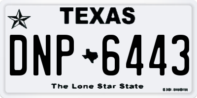 TX license plate DNP6443
