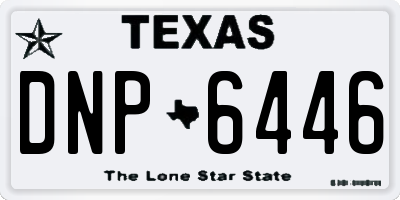 TX license plate DNP6446