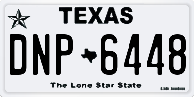 TX license plate DNP6448