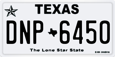 TX license plate DNP6450