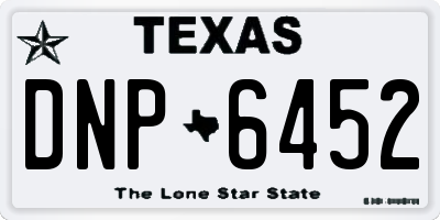 TX license plate DNP6452