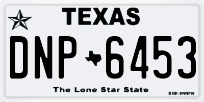 TX license plate DNP6453