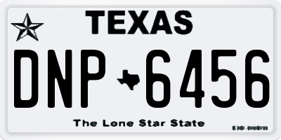 TX license plate DNP6456