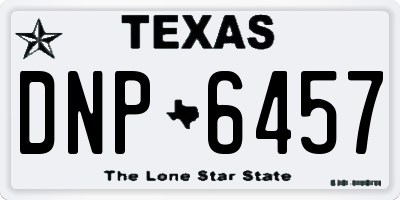 TX license plate DNP6457