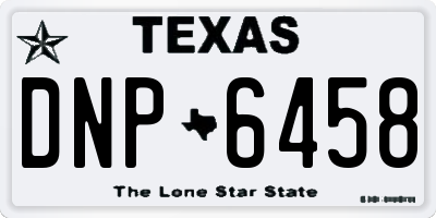 TX license plate DNP6458