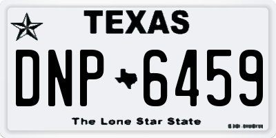 TX license plate DNP6459