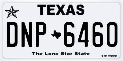 TX license plate DNP6460