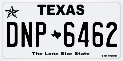 TX license plate DNP6462