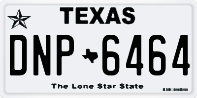 TX license plate DNP6464