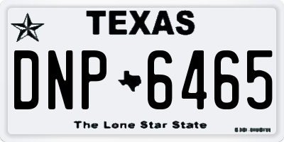 TX license plate DNP6465