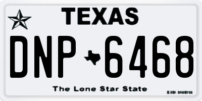 TX license plate DNP6468