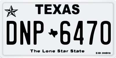TX license plate DNP6470