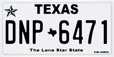 TX license plate DNP6471