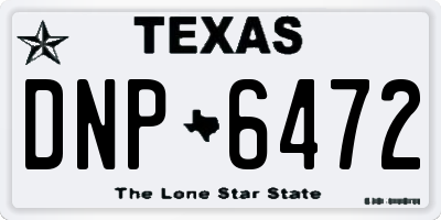 TX license plate DNP6472
