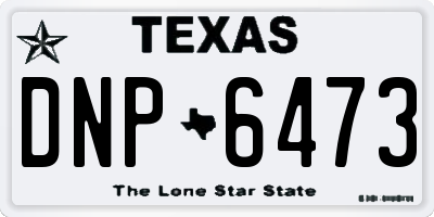 TX license plate DNP6473