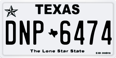 TX license plate DNP6474