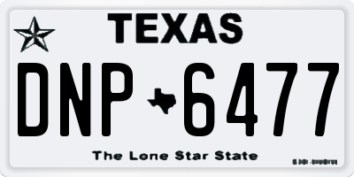 TX license plate DNP6477