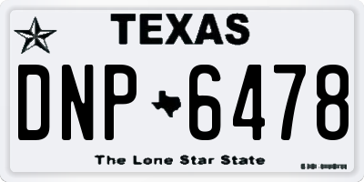 TX license plate DNP6478