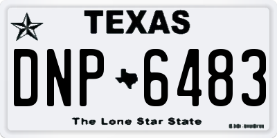 TX license plate DNP6483