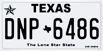 TX license plate DNP6486