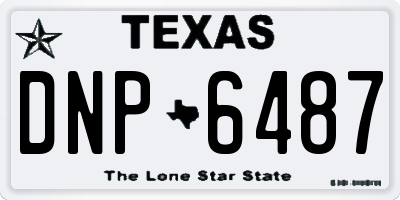 TX license plate DNP6487
