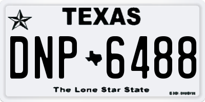 TX license plate DNP6488