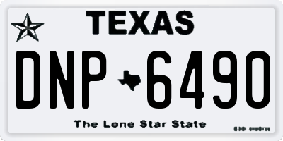 TX license plate DNP6490