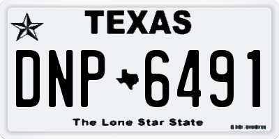 TX license plate DNP6491