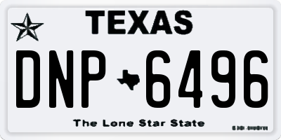 TX license plate DNP6496