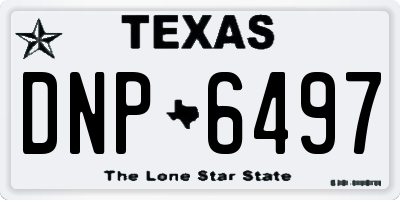 TX license plate DNP6497
