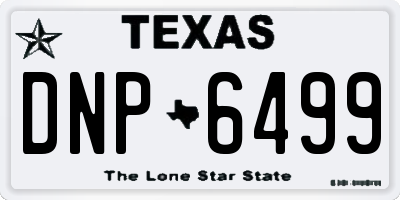TX license plate DNP6499