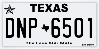 TX license plate DNP6501