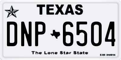 TX license plate DNP6504