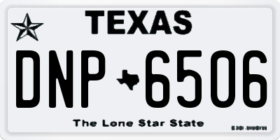 TX license plate DNP6506