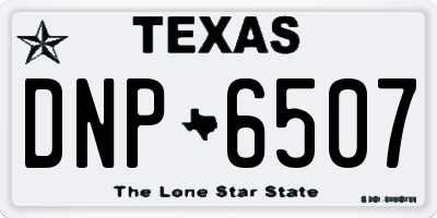 TX license plate DNP6507