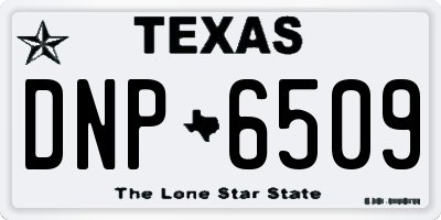 TX license plate DNP6509