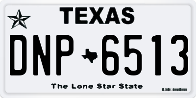 TX license plate DNP6513