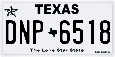 TX license plate DNP6518