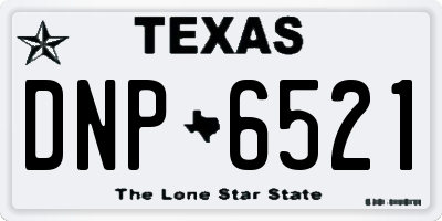 TX license plate DNP6521