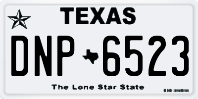 TX license plate DNP6523