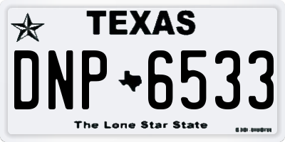 TX license plate DNP6533