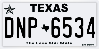 TX license plate DNP6534