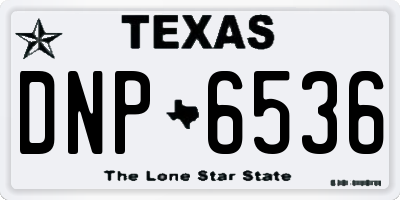 TX license plate DNP6536