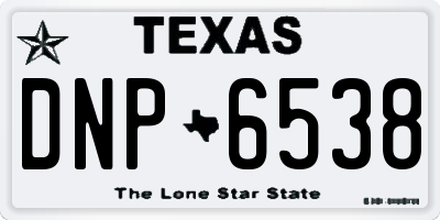 TX license plate DNP6538