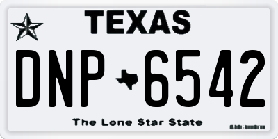 TX license plate DNP6542