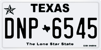 TX license plate DNP6545