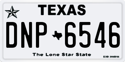 TX license plate DNP6546