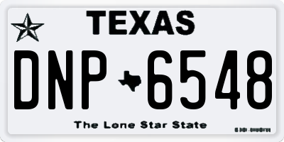 TX license plate DNP6548