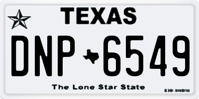 TX license plate DNP6549